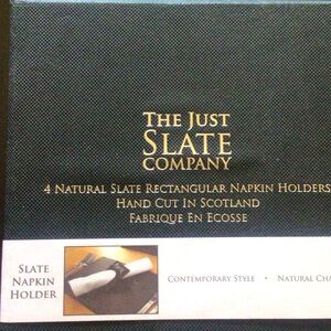 Napkin Holders Gift Set of 4. Gift Box. New. The Just Slate Co. Rectangular.